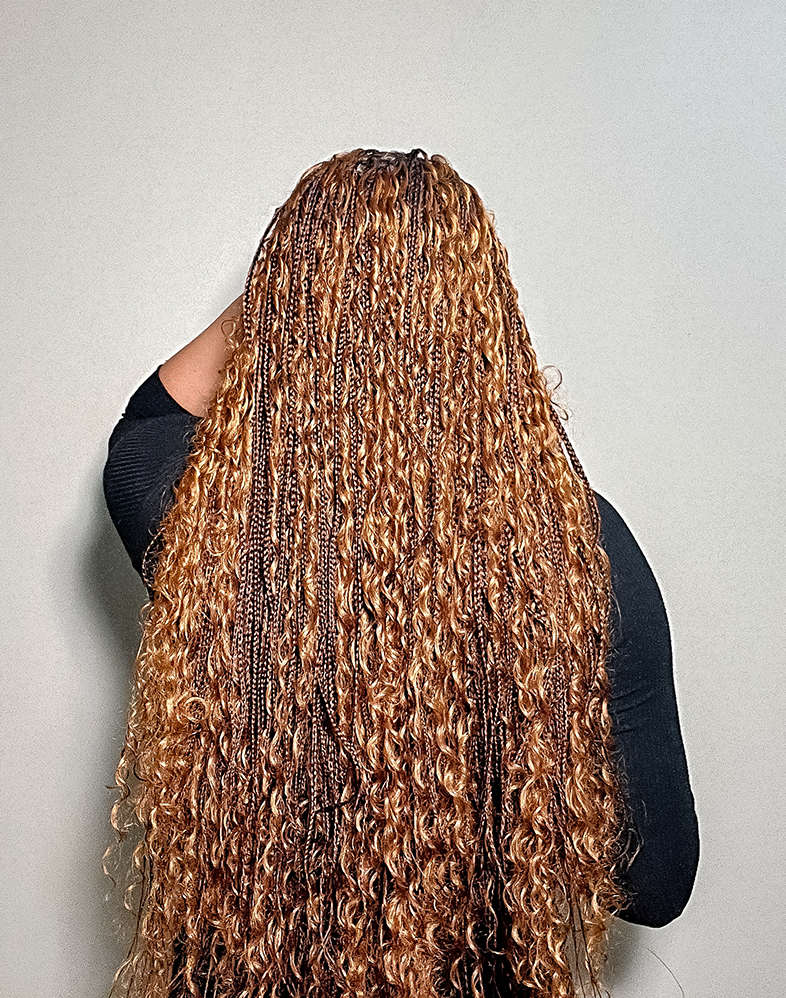 Duchess Boho 10 – Ginger Boho Braided Wig (Boho Curl, Very Long, Mini Frontal, Extra Full)
