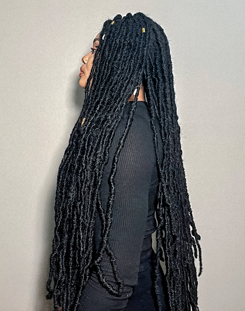 Duchess Dread 10 – Black Dreadlocks Wig (Very Long, Full Frontal, Extra Full Density)
