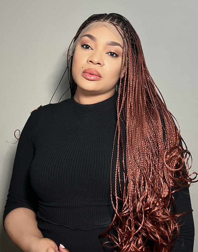 Duchess French 20 – Ruby/Wine Mix French Curl Braided Wig (Very Long, 13x6 Full Frontal, Xtra Full Density)