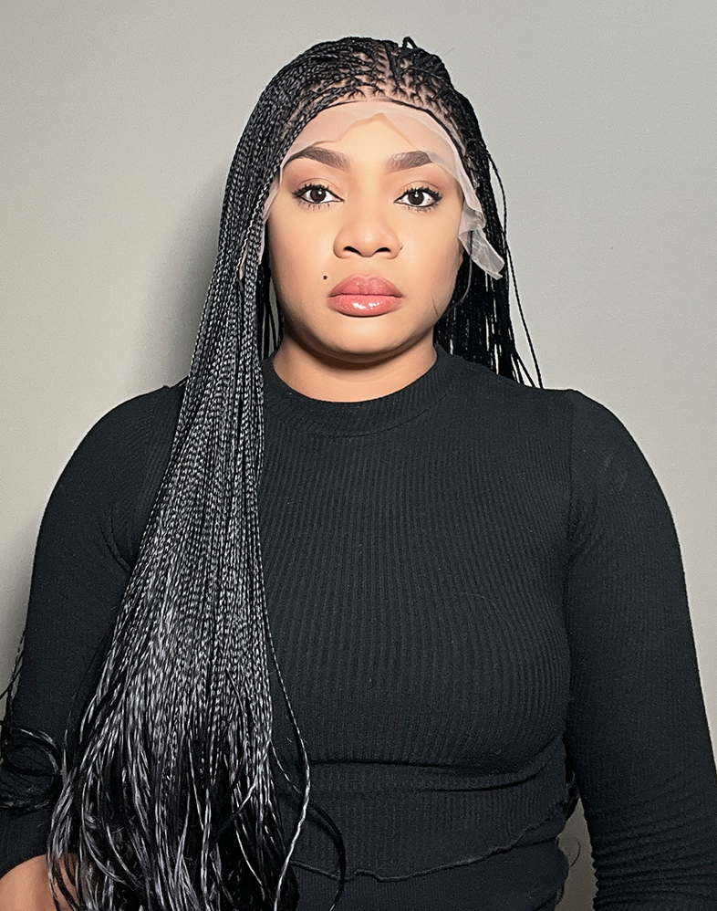 Duchess French 20 – Black French Curl Wig (36”, Very Long, 13x6 Full Frontal, Extra Full Density)