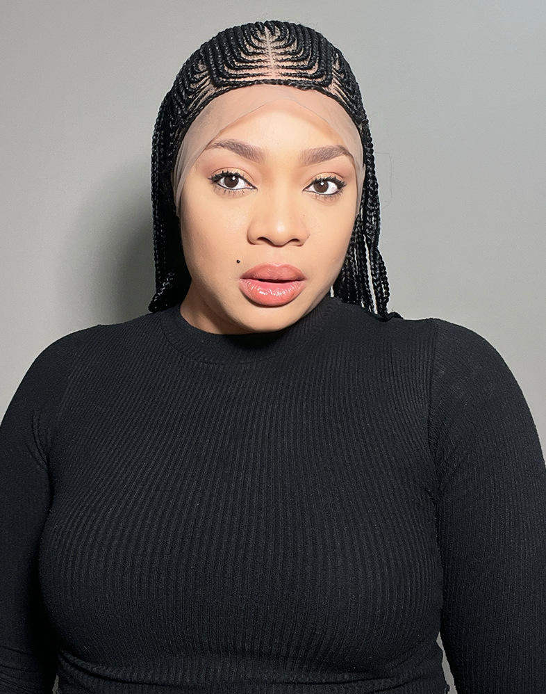 Lady Ghana Weave 20 | Two-Step Ghana Weave Braided Wig – 360 Lace (50″ Very Long, Full Density)