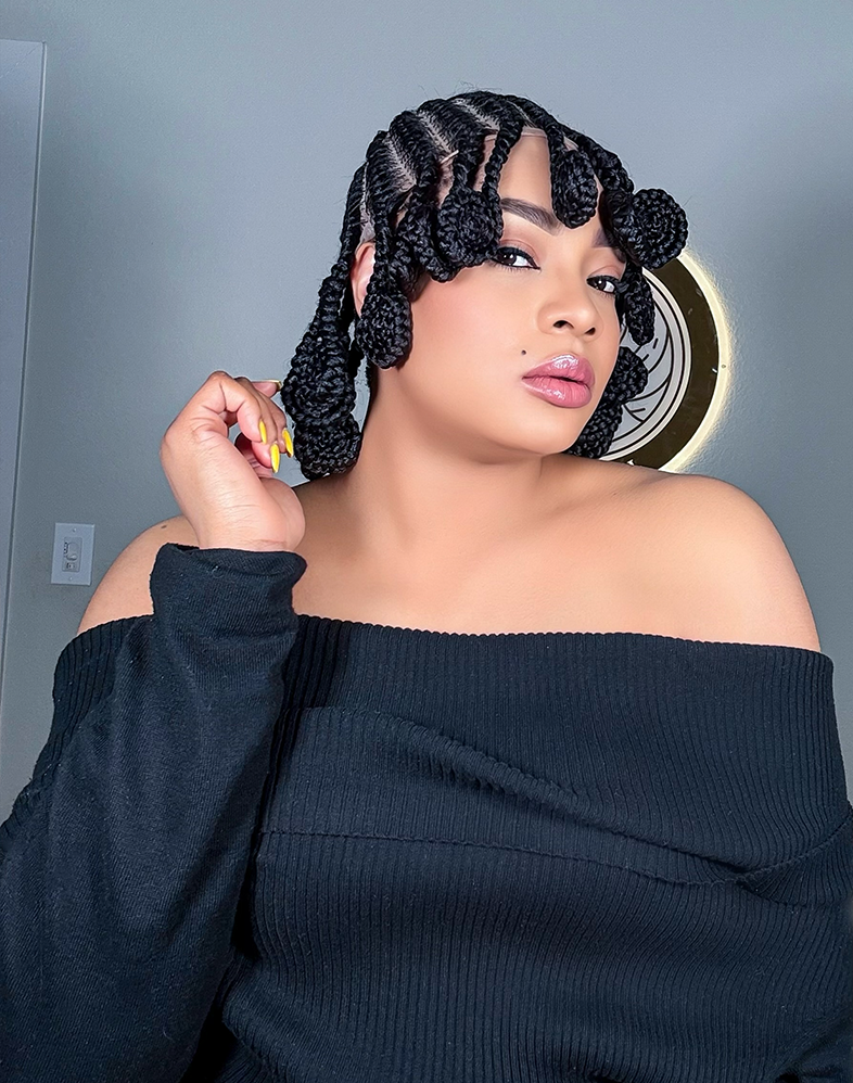 Lady Ghana Weave 50 | Koloba Weaving Wig 360 Lace 10” Short Full Density