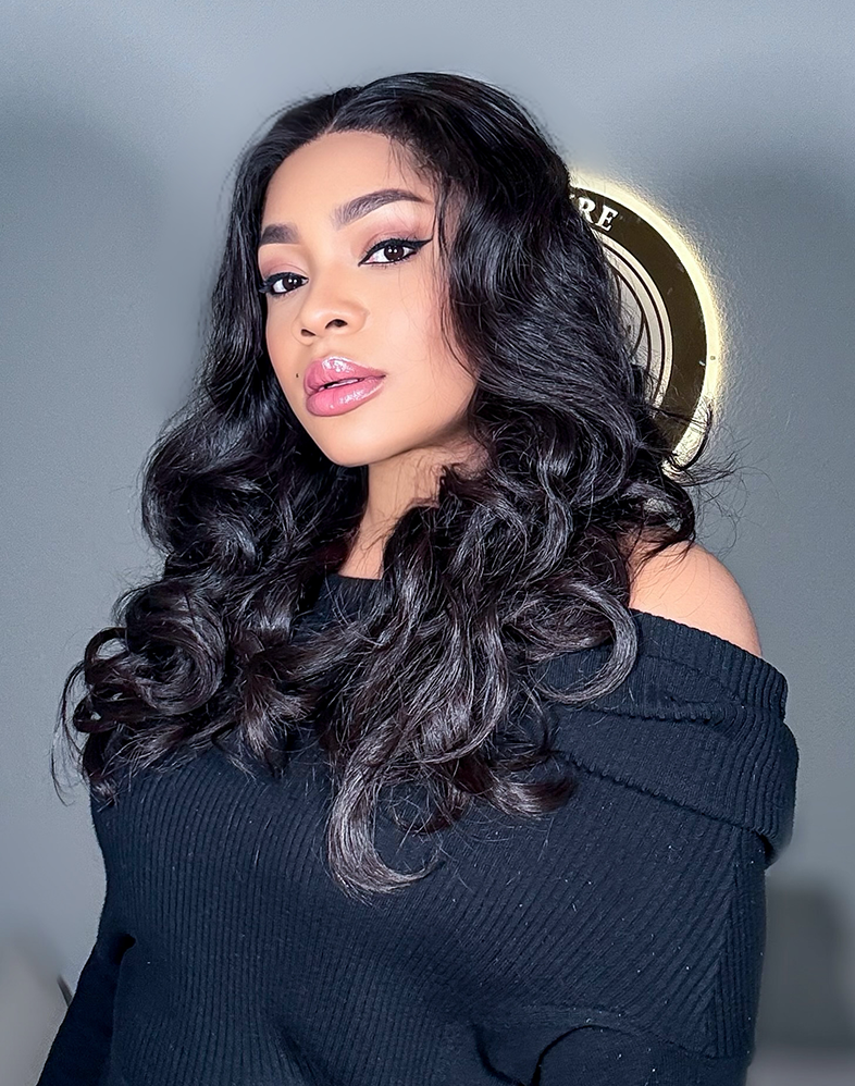 Queen 520 Super Double Drawn Wave Raw Donor Hair Wig 4×4 Closure • 18 Inches • Natural Color • 200% Density
Queen Collection