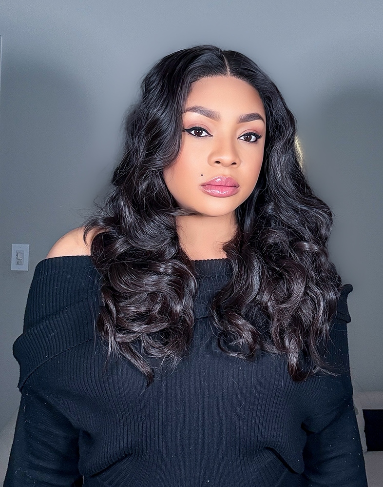 Queen 520 Super Double Drawn Wave Raw Donor Hair Wig 4×4 Closure • 18 Inches • Natural Color • 200% Density
Queen Collection