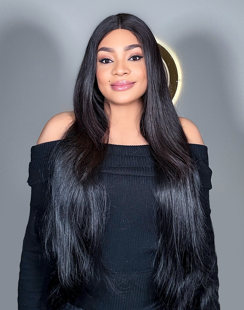 Queen 600 Super Double Drawn Bone Straight Human Hair Wig
4×4 Lace Closure • 30 Inches • Natural Queen Collection