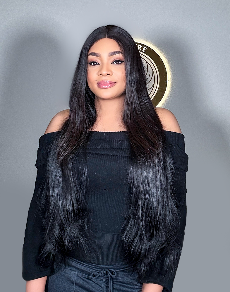 Queen 600 Super Double Drawn Bone Straight Human Hair Wig
4×4 Lace Closure • 30 Inches • Natural Queen Collection