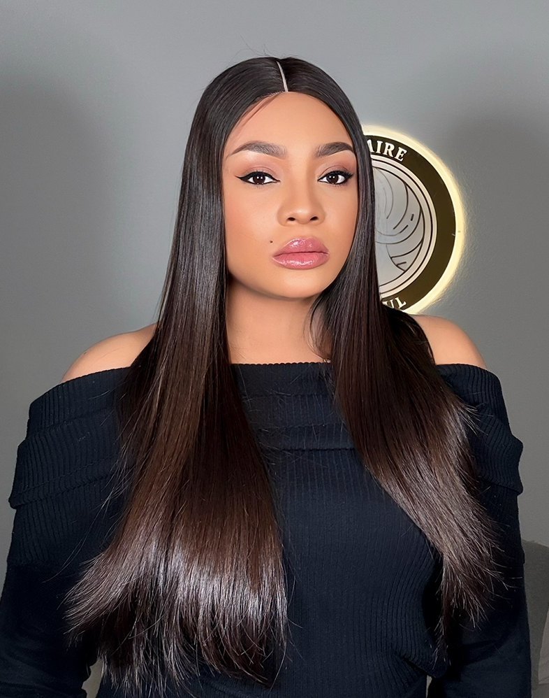 Queen 640 Premium Donor Hair Super Double Drawn 200% Density Human Hair Wig 4×4 Kim K Closure • 20 Inches • Natural
Queen Collection