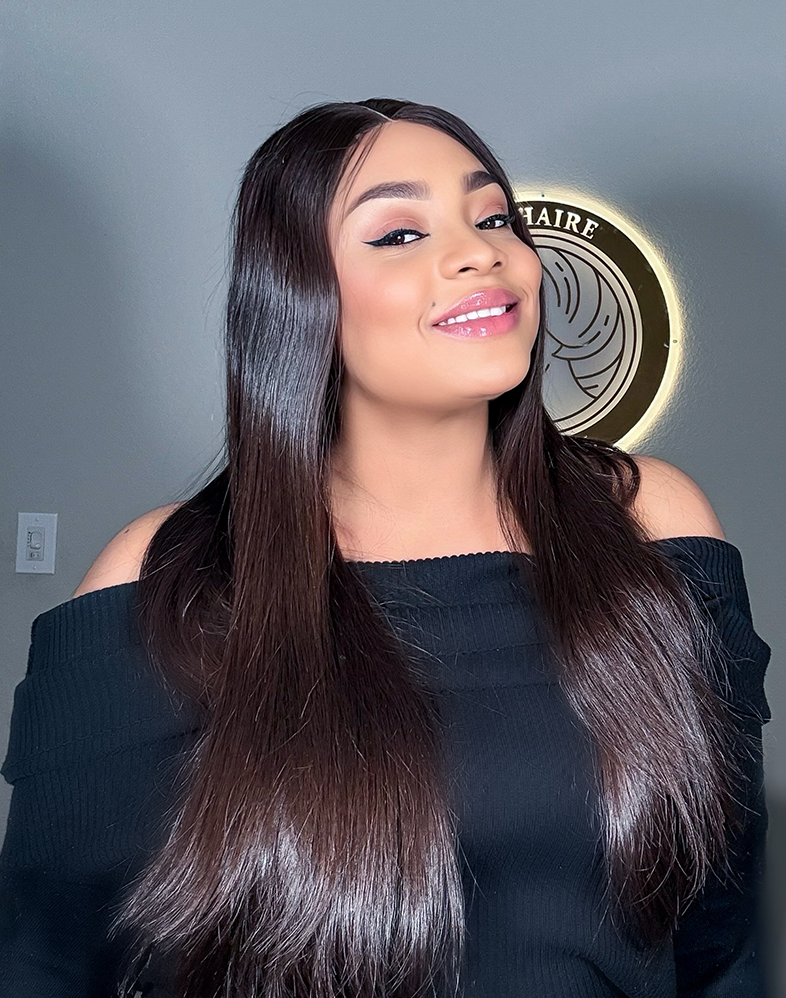 Queen 640 Premium Donor Hair Super Double Drawn 200% Density Human Hair Wig 4×4 Kim K Closure • 20 Inches • Natural
Queen Collection