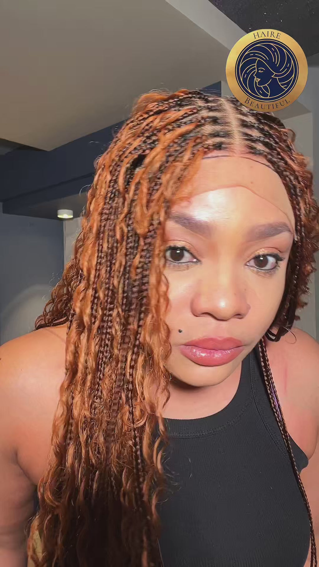 Duchess Boho 10 – Ginger Boho Braided Wig (Boho Curl, Very Long, Mini Frontal, Extra Full)