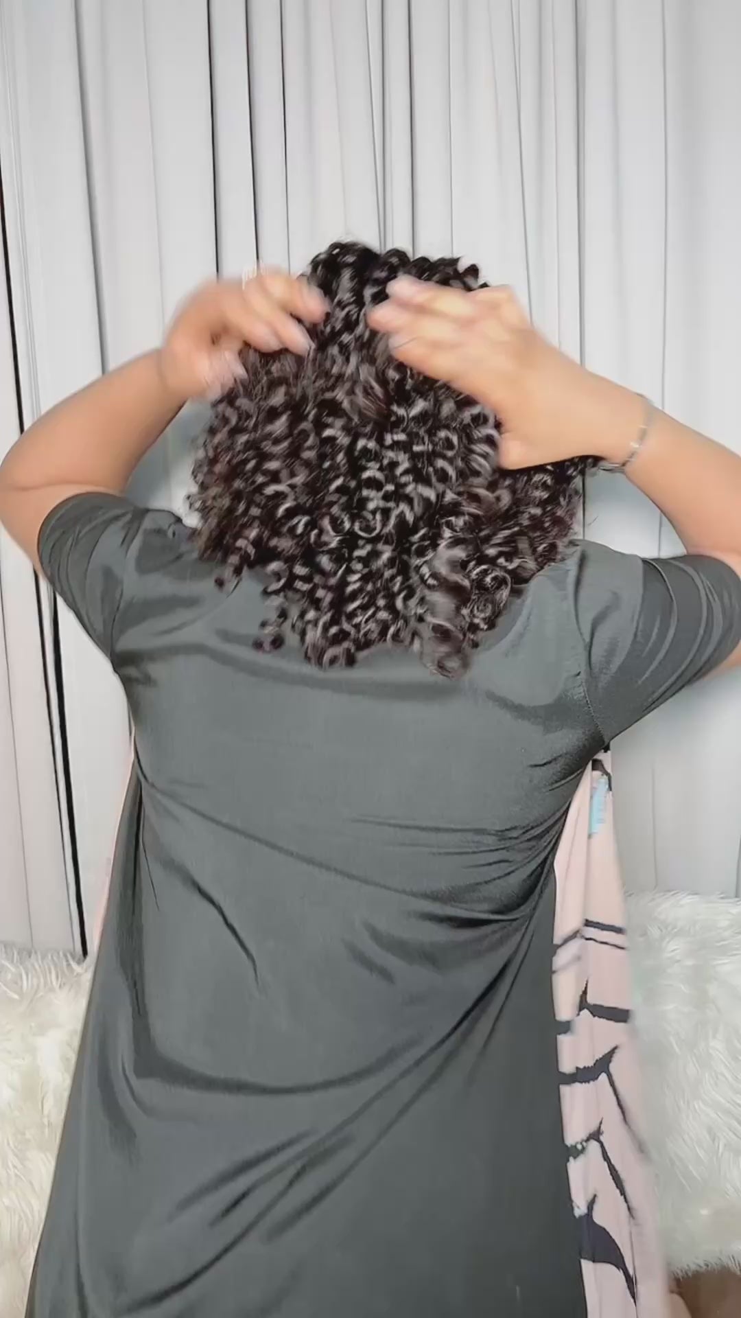 Queen 1400 Super Double Drawn 200% Density Twist Curl Human Hair Wig 4×4 Lace Closure • 18 Inches • Natural
Queen Collection